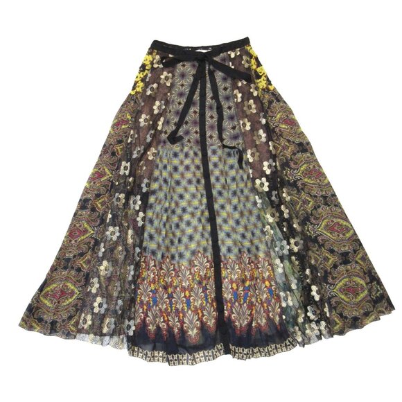 NWT Anthropologie Beguile by Byron Lars Petal Patch Maxi Skirt 2P Petite - Picture 7 of 12